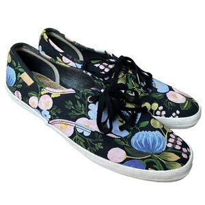 Keds x Rifle Paper Company floral Champion lace-up sneakers women’s size 9